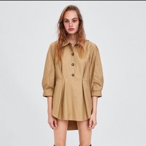 Zara Asymmetric shirt with buttons